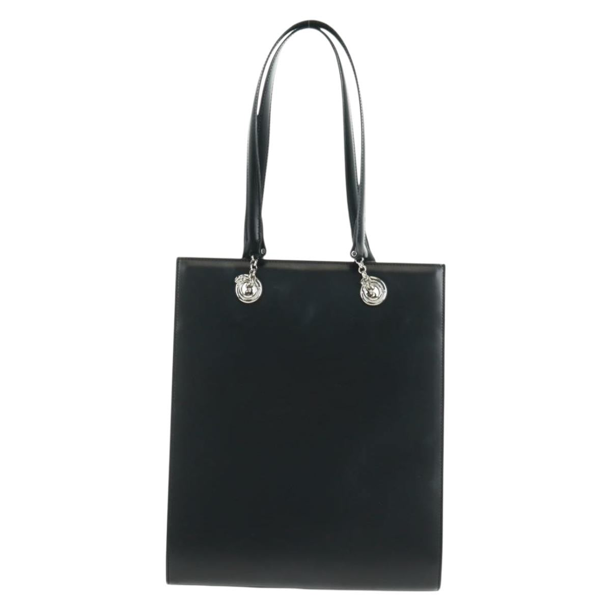 Cartier Panthère Handbag Leather Black Leather Handbag (Authentic  )