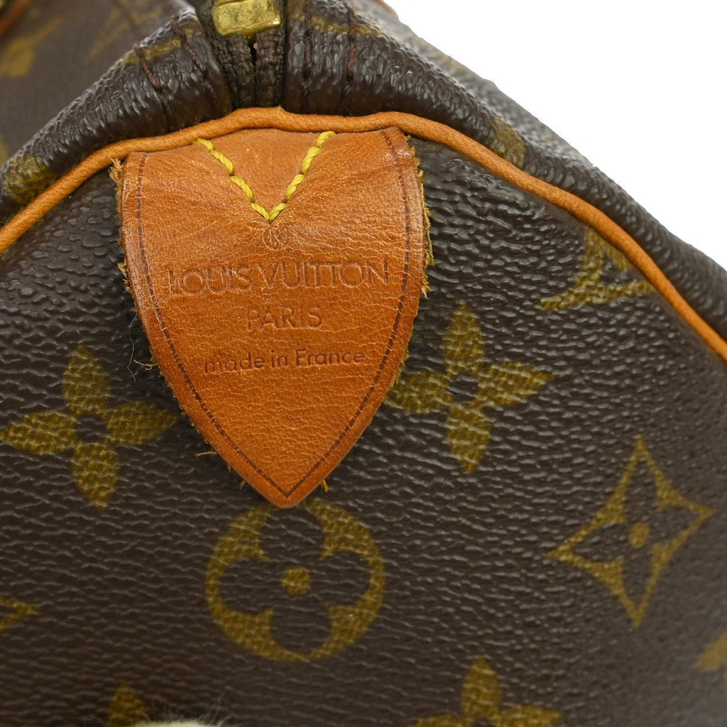 Louis Vuitton Speedy Handbag Monogram Canvas Brown Canvas Handbag ( )