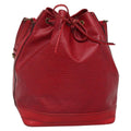 Louis Vuitton Noe Handbag Epi Leather Red Leather Bag (Authentic  )