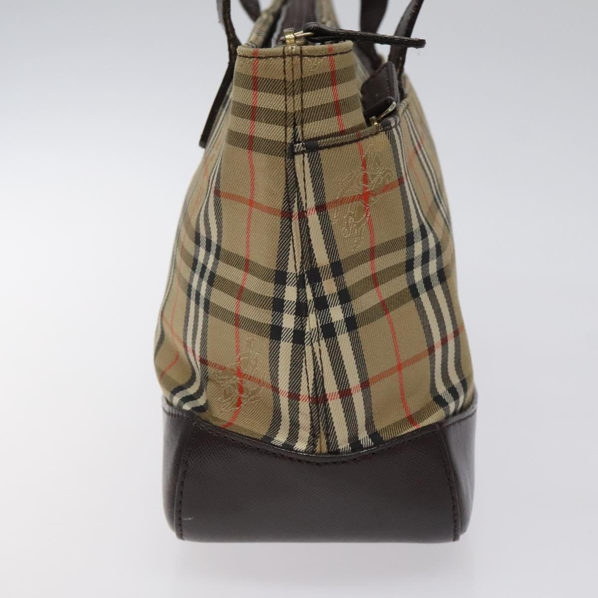Burberry Nova Check Handbag Nova Check Canvas And Leather Beige Canvas Handbag (Authentic  )
