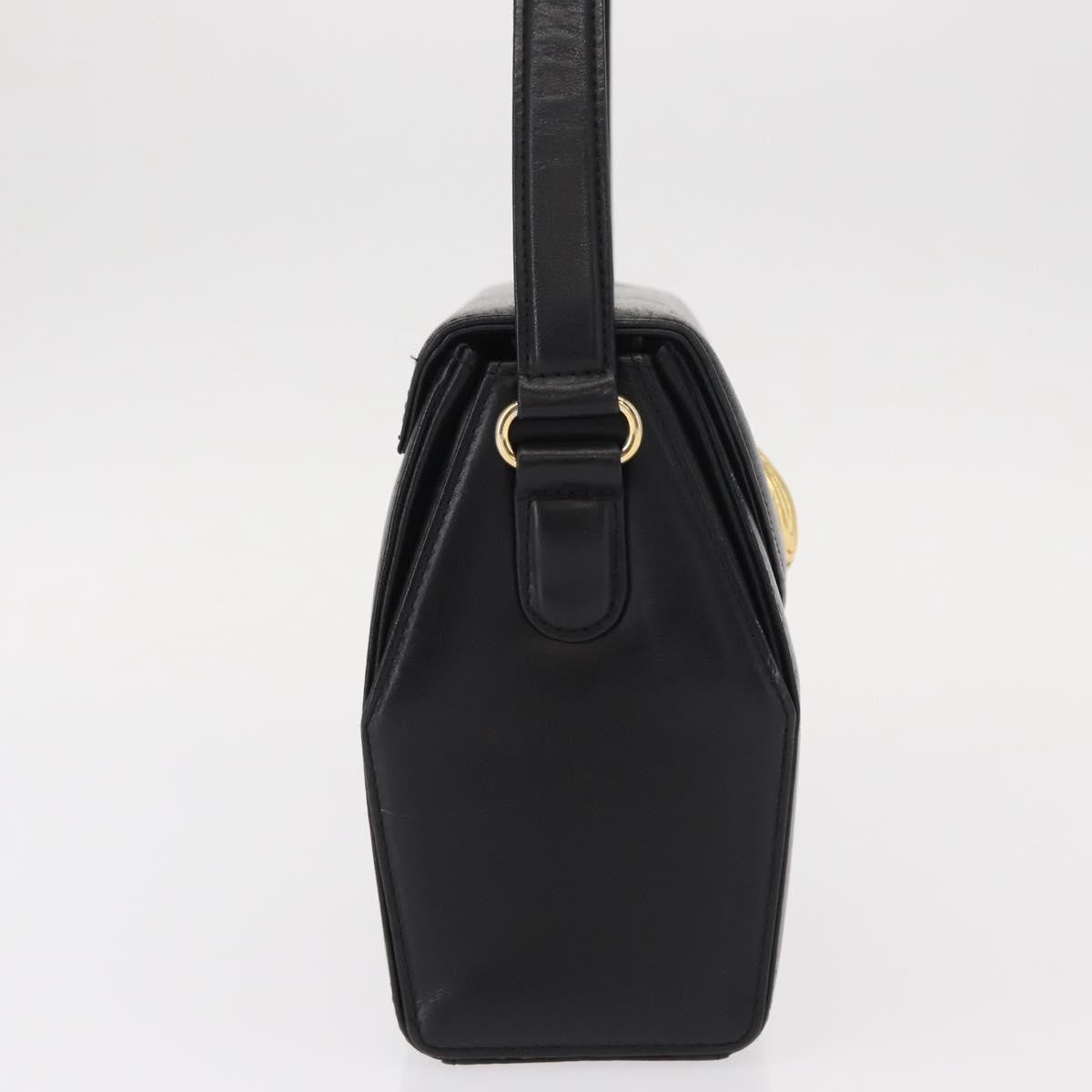 Givenchy Vintage 4G Handbag Leather Black Leather Handbag (Authentic  )