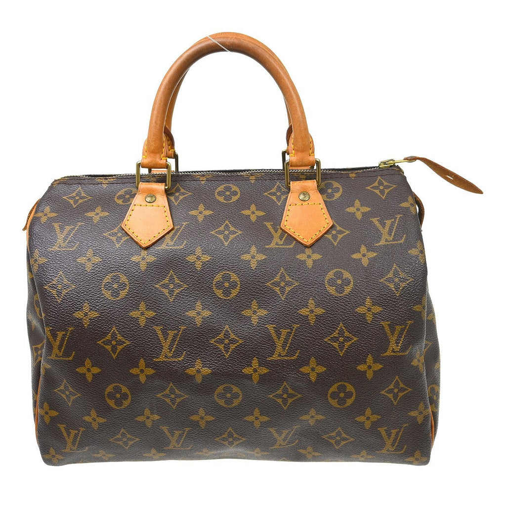 Louis Vuitton Speedy Handbag Monogram Canvas Brown Canvas Handbag ( )