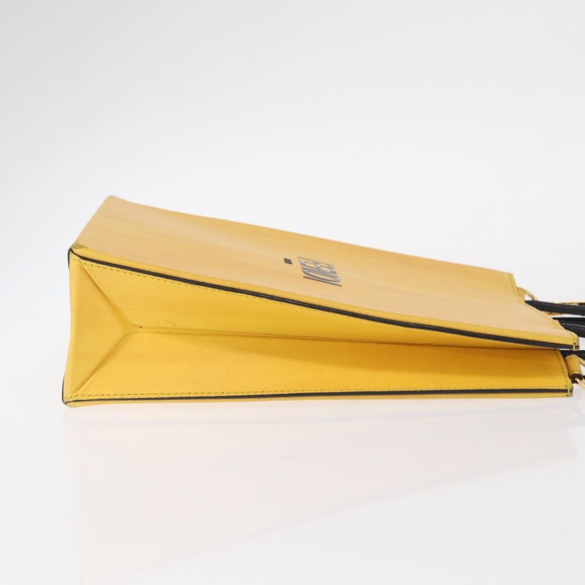 Fendi Pack Shopping Tote Leather Yellow Leather Handbag (Authentic  )