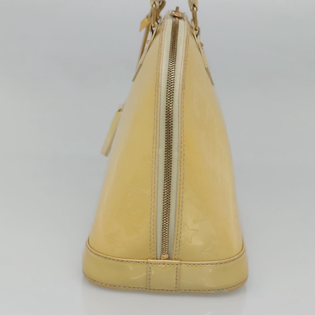 Louis Vuitton Alma Handbag Patent Leather Yellow Patent_Leather Handbag (Authentic  )