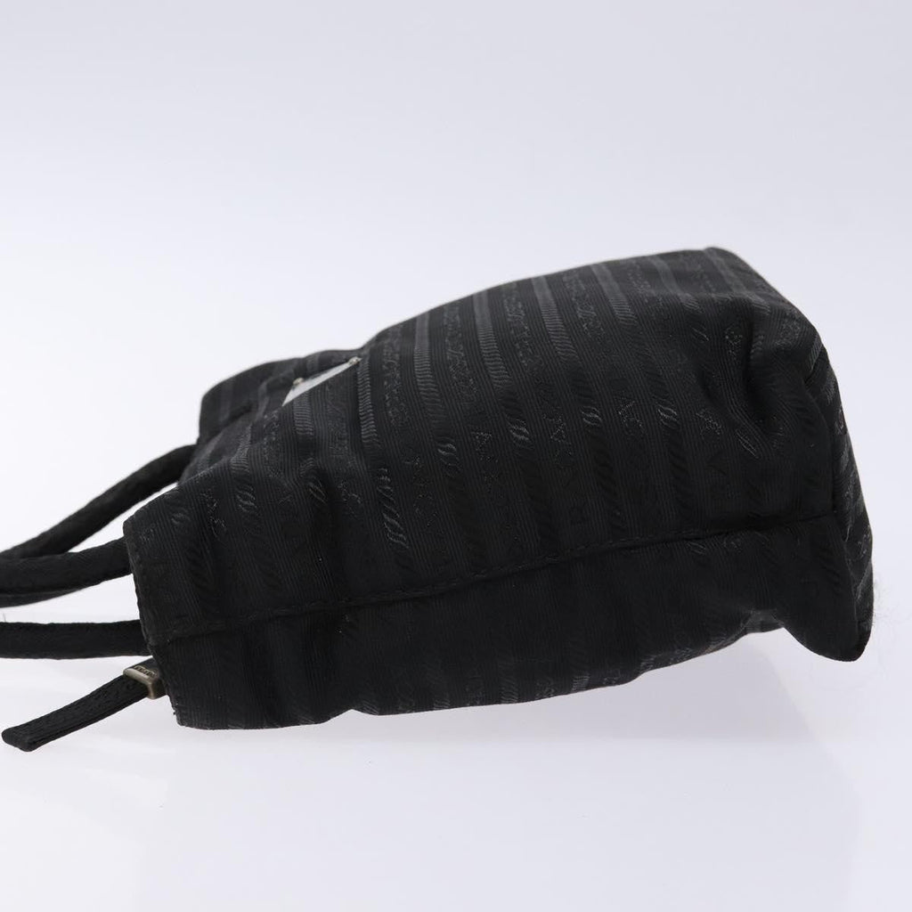 Prada Vintage Zip Handbag Tessuto Black Nylon Handbag (Authentic  )