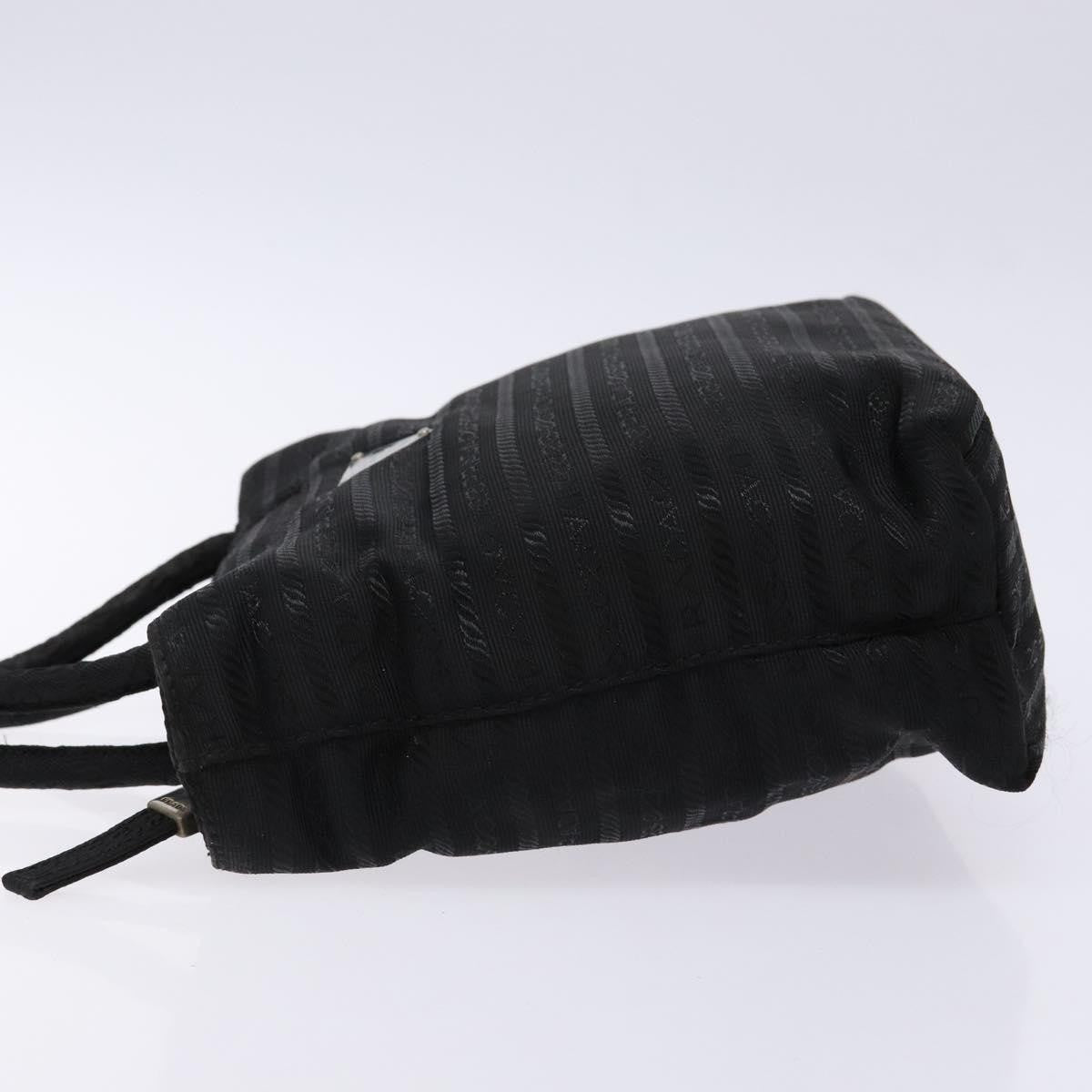 Prada Vintage Zip Handbag Tessuto Black Nylon Handbag (Authentic  )