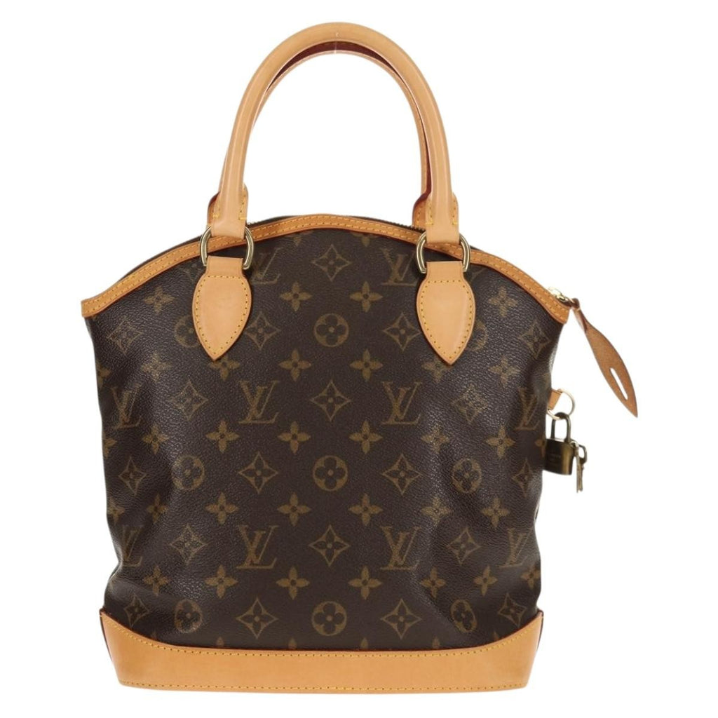 Louis Vuitton Lockit Handbag Monogram Canvas Brown Canvas Handbag (Authentic  )