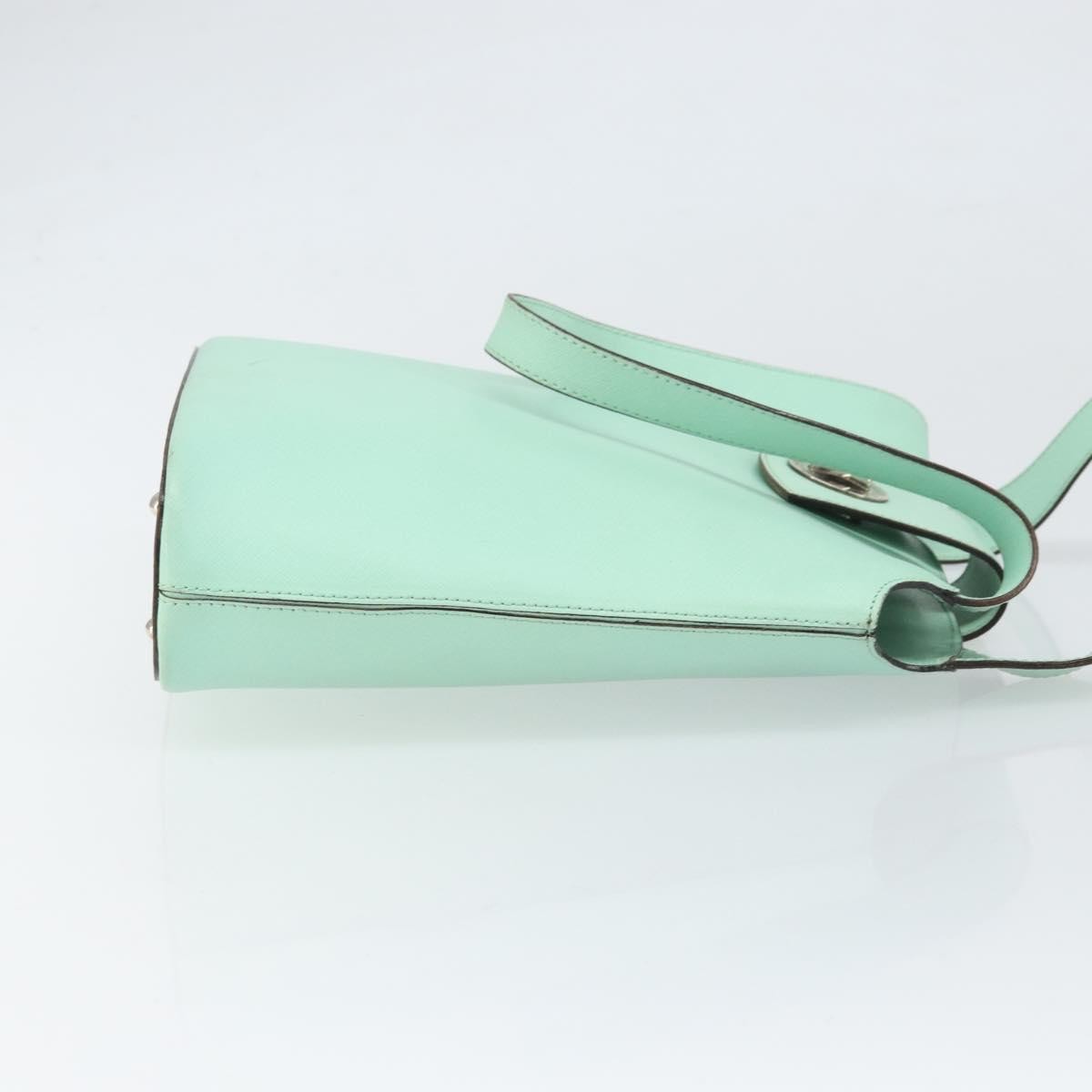 Celine Circle Logo Handbag Leather Green Leather Handbag (Authentic  )