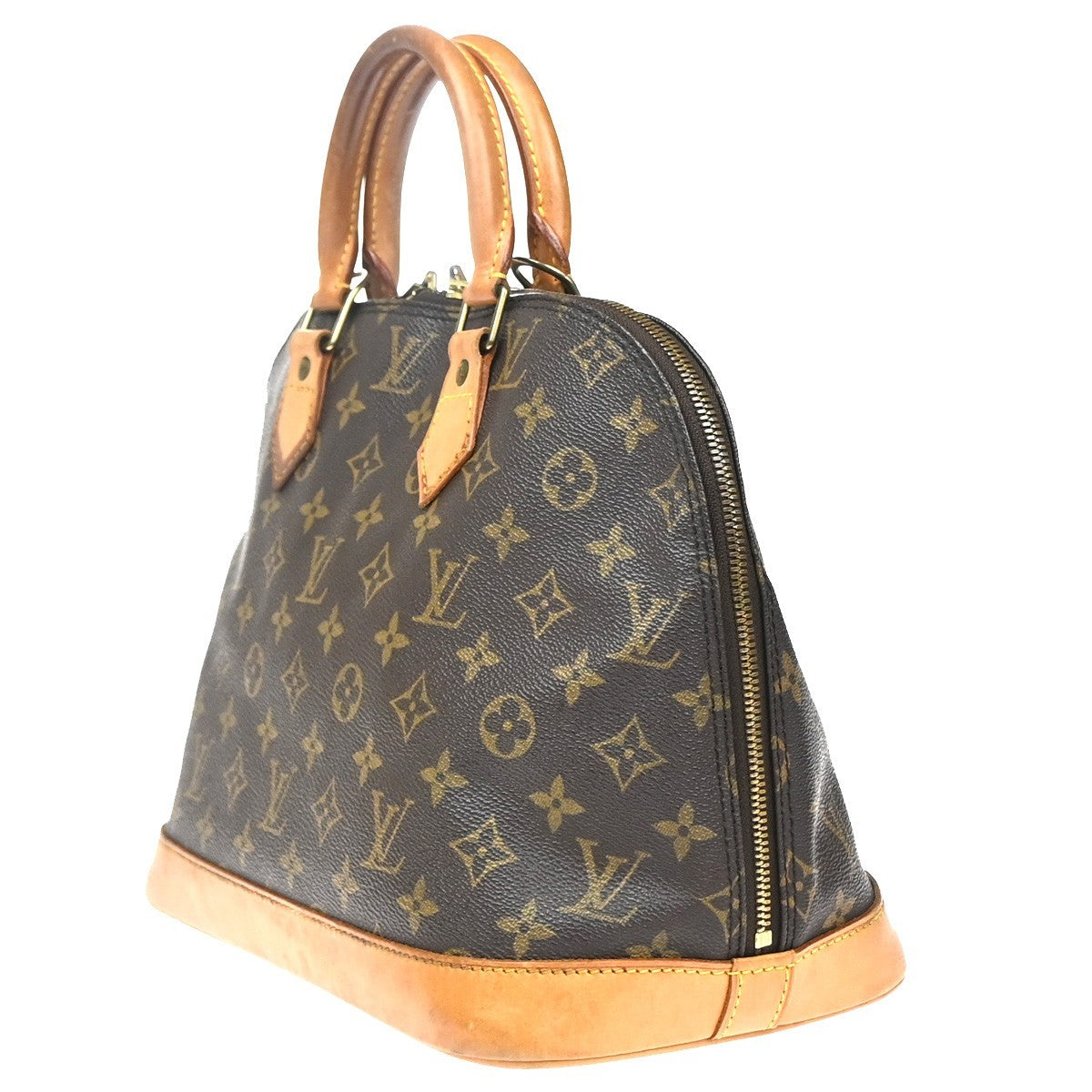 Louis Vuitton Alma Handbag Monogram Canvas Brown Canvas Handbag ( )