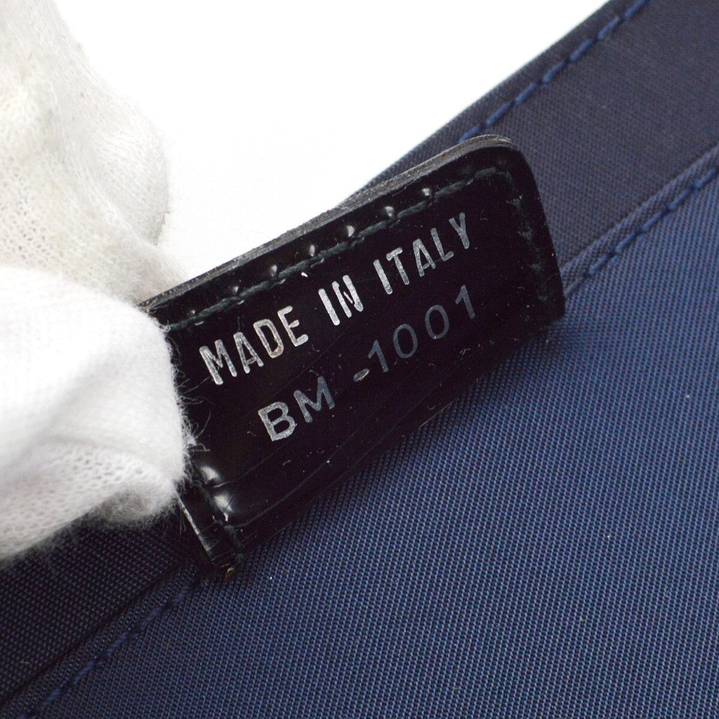 Christian Dior Vintage Trotter Handbag Canvas Navy Canvas Handbag (Authentic  )