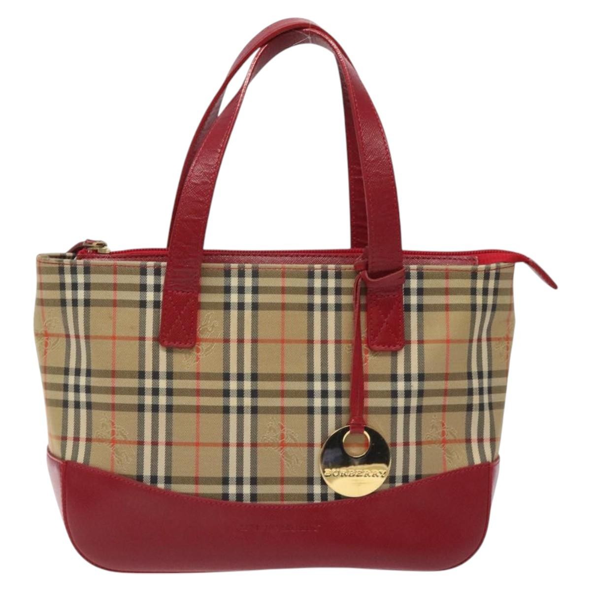 Burberry Nova Check Handbag Nova Check Canvas And Leather Beige Canvas Handbag (Authentic  )