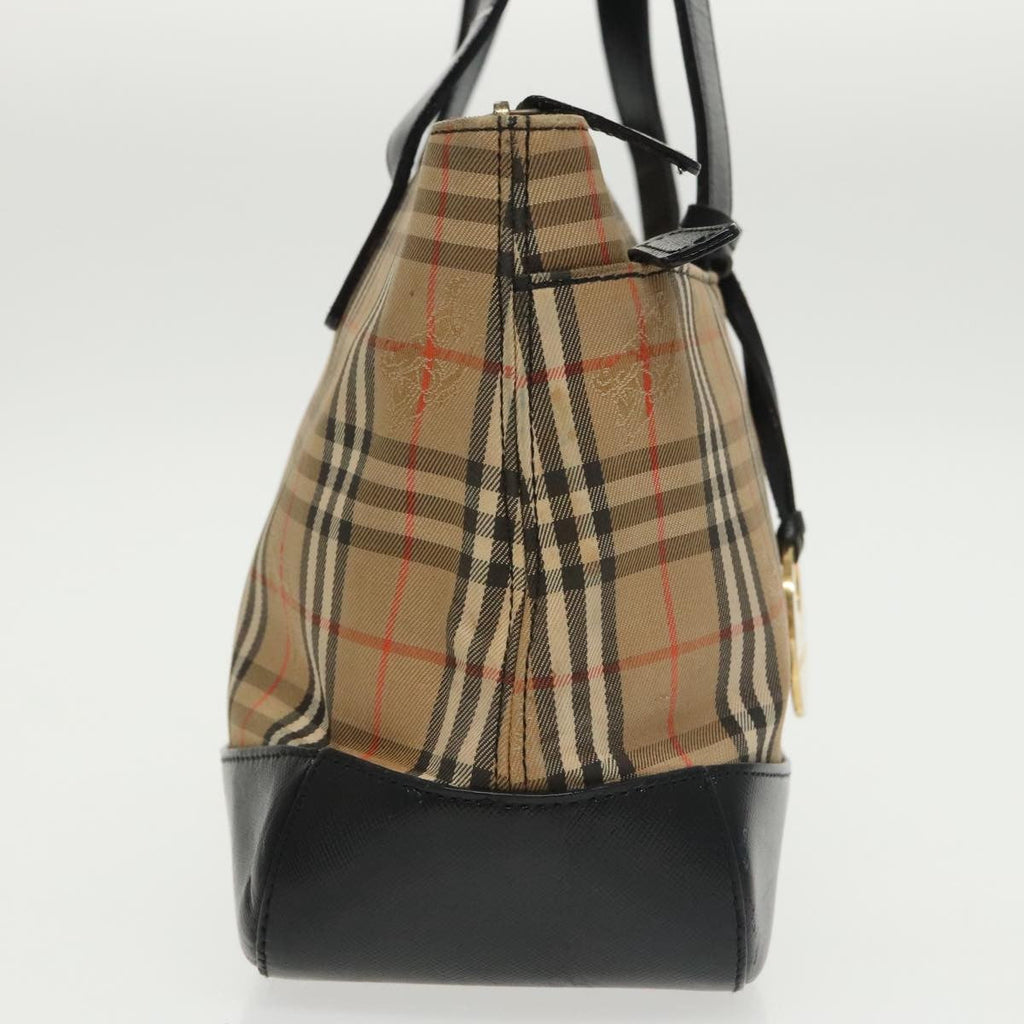 Burberry Nova Check Handbag Nova Check Canvas Beige Canvas Handbag (Authentic  )