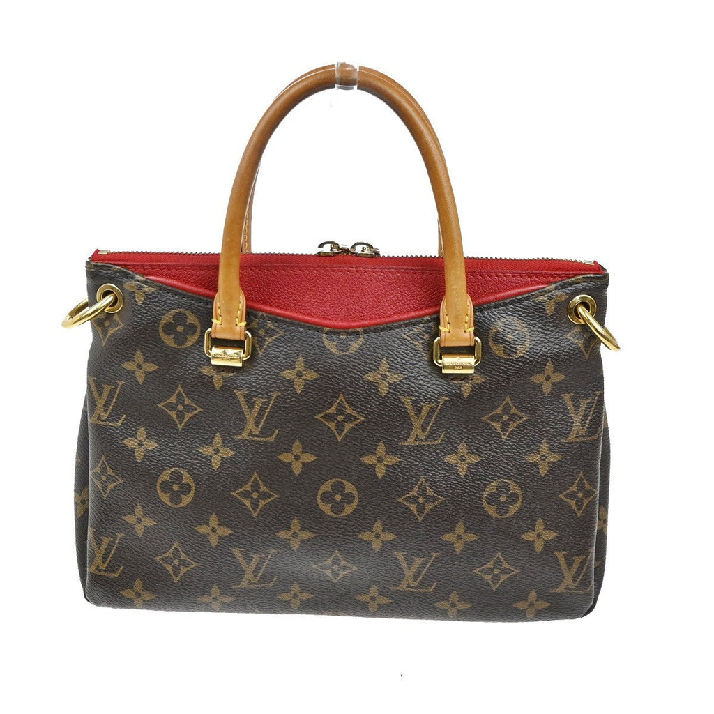 Louis Vuitton Pallas Tote Monogram Canvas With Leather Brown Canvas Handbag (Authentic  )