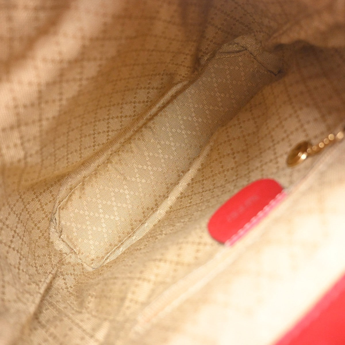 Gucci Vintage Bamboo Backpack Leather Red Leather Backpack Bag (Authentic  )