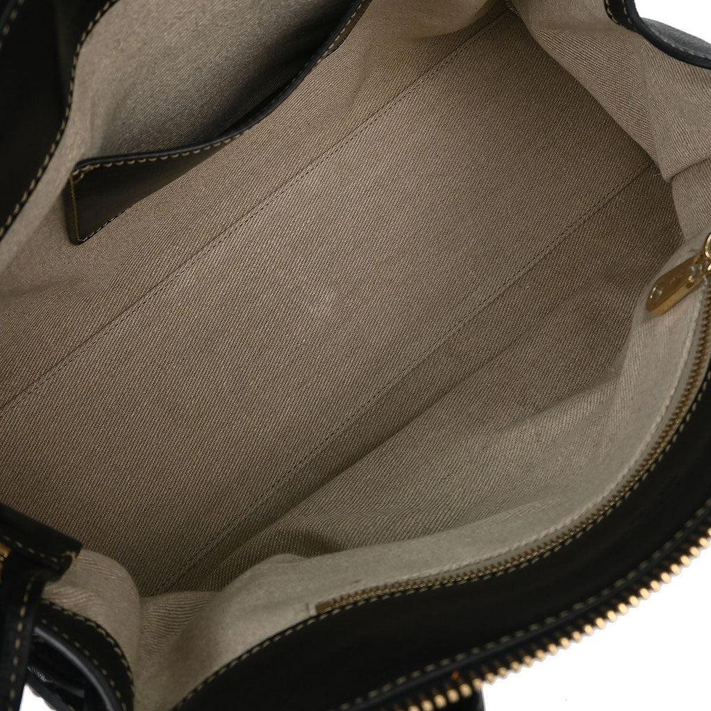 Chloe Edith Nm Satchel Leather Black Leather Handbag (Authentic  )