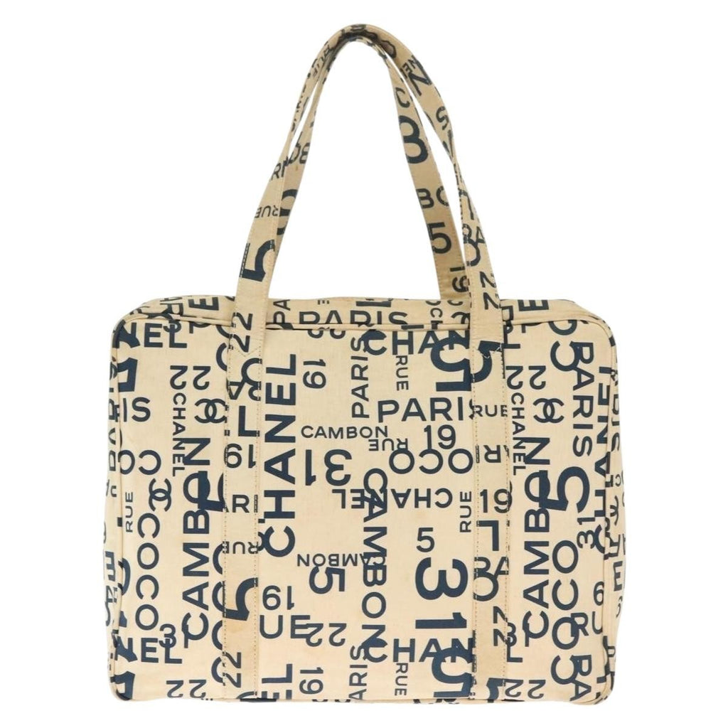 Chanel Cambon Canvas White Canvas Bag (Authentic  )