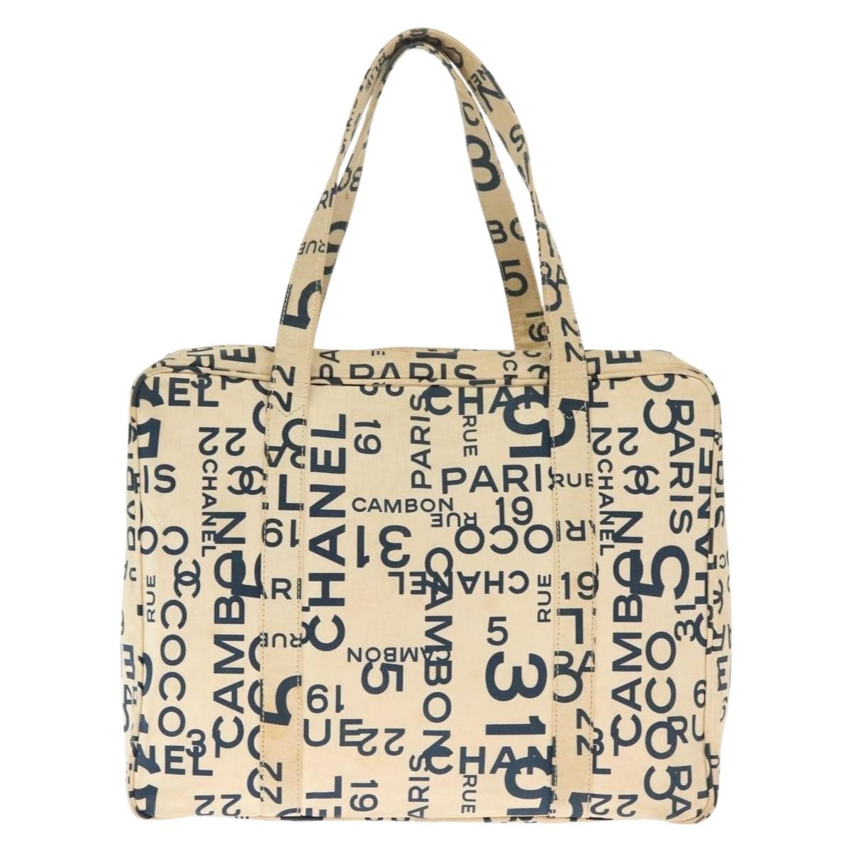 Chanel Cambon Canvas White Canvas Bag (Authentic  )