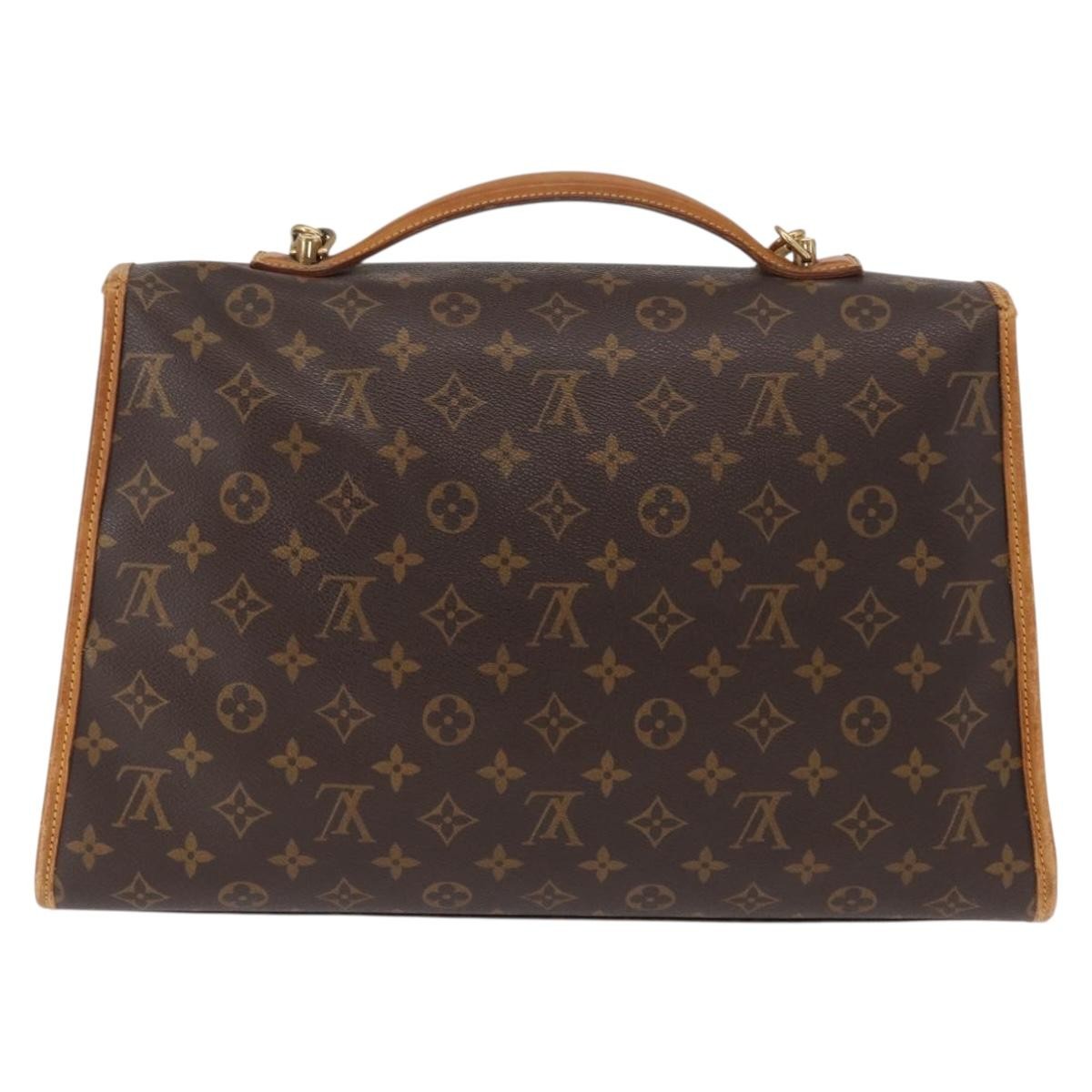 Louis Vuitton Beverly Briefcase Monogram Canvas Brown Canvas Briefcase Bag (Authentic  )
