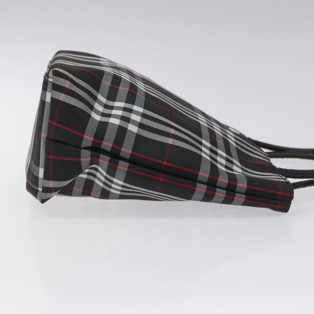 Burberry Nova Check Tote Nylon Black Nylon Handbag (Authentic  )