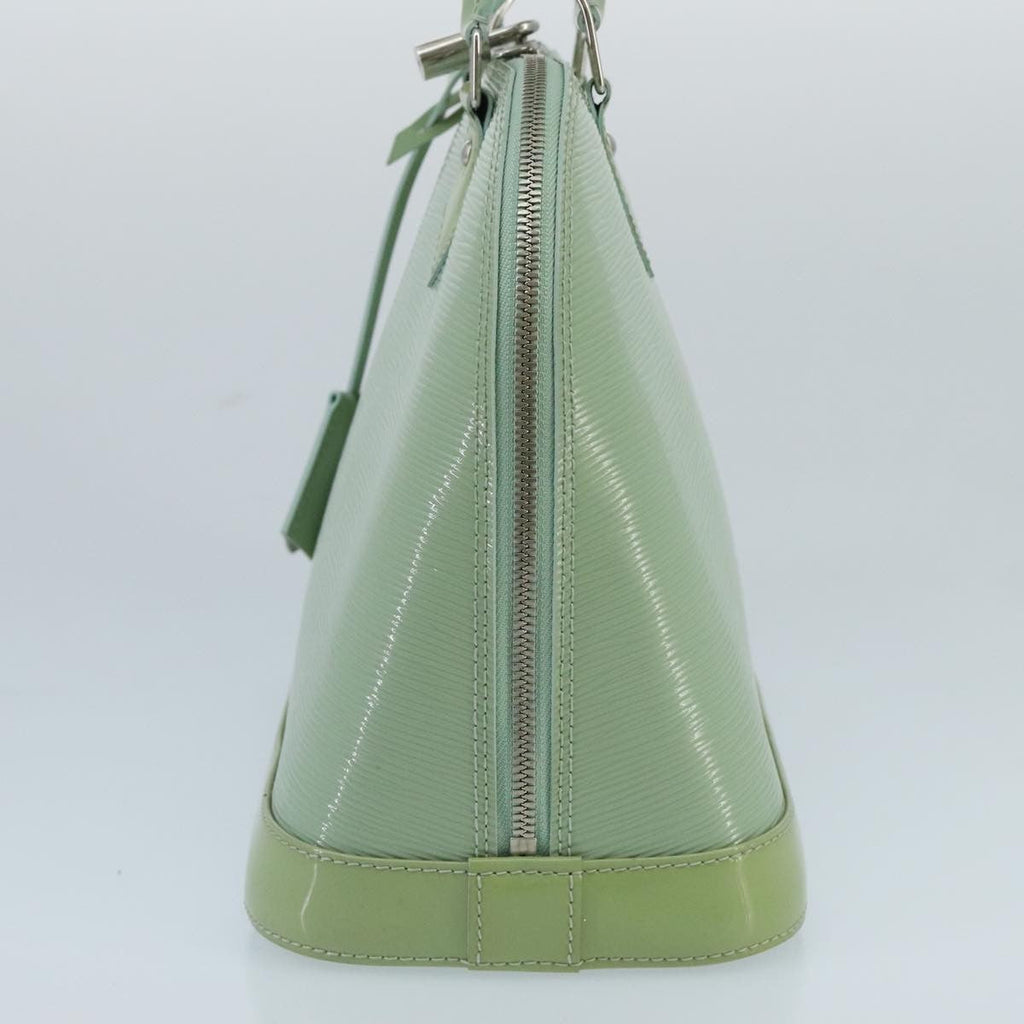 Louis Vuitton Alma Handbag Electric Epi Leather Green Patent_Leather Handbag (Authentic  )