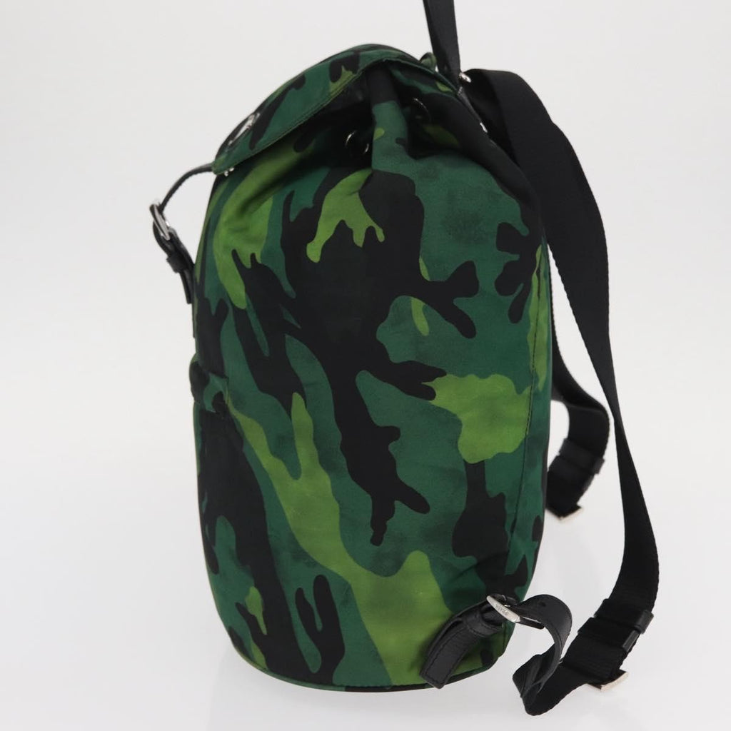 Prada Camouflage Backpack Tessuto Green Nylon Backpack Bag (Authentic  )