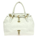 Fendi Selleria Peekaboo Bag Leather White Leather Handbag ( )
