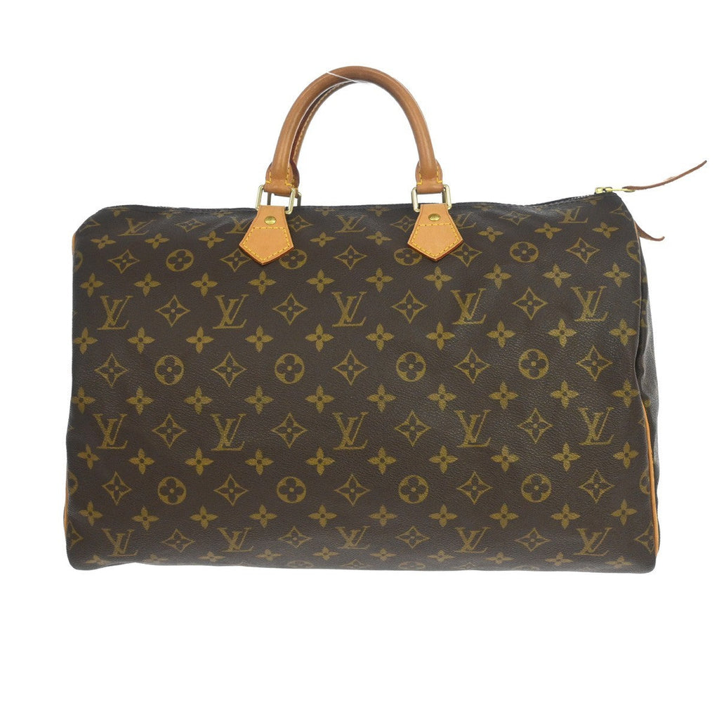 Louis Vuitton Speedy Handbag Monogram Canvas Brown Canvas Handbag ( )