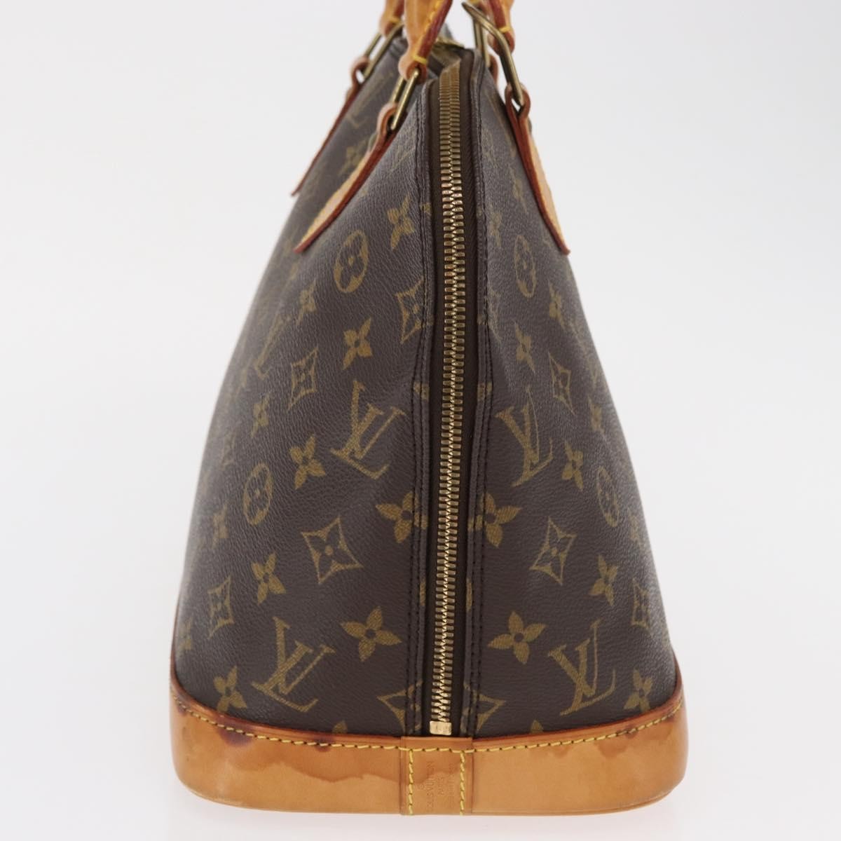Louis Vuitton Alma Handbag Monogram Canvas Brown Canvas Handbag (Authentic  )