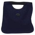 Celine C Sulky Handbag Canvas Navy Canvas Handbag (Authentic  )