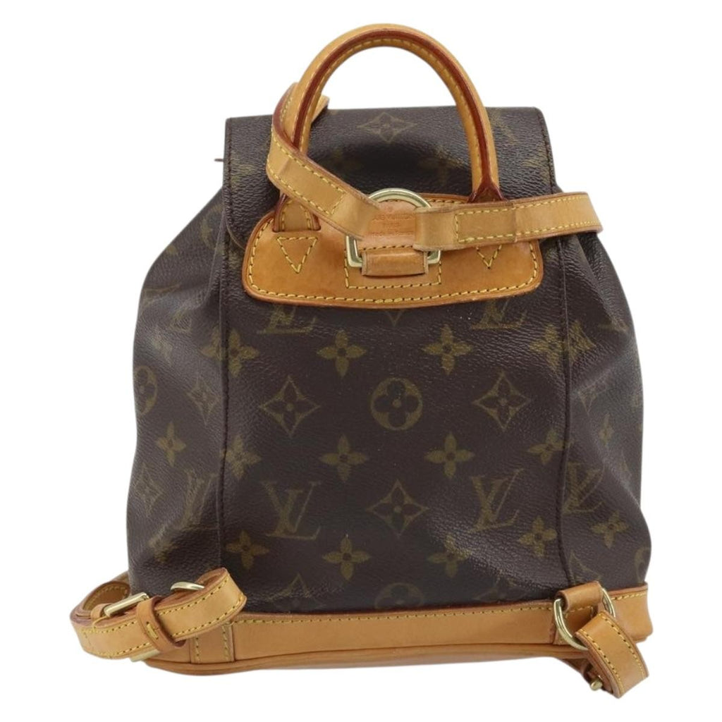 Louis Vuitton Vintage Montsouris Backpack Monogram Canvas Brown Canvas Handbag (Authentic  )