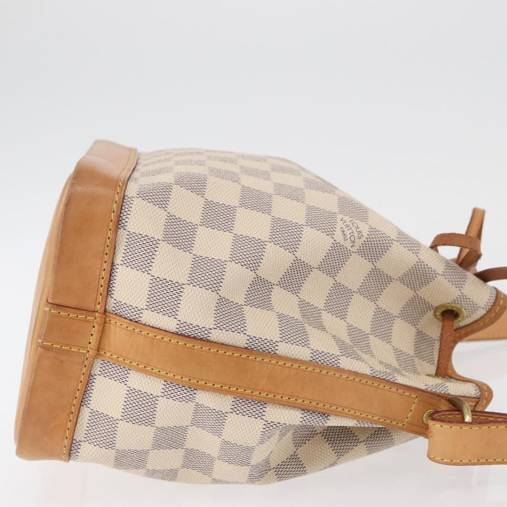 Louis Vuitton Noe Handbag Damier White Canvas Handbag (Authentic  )
