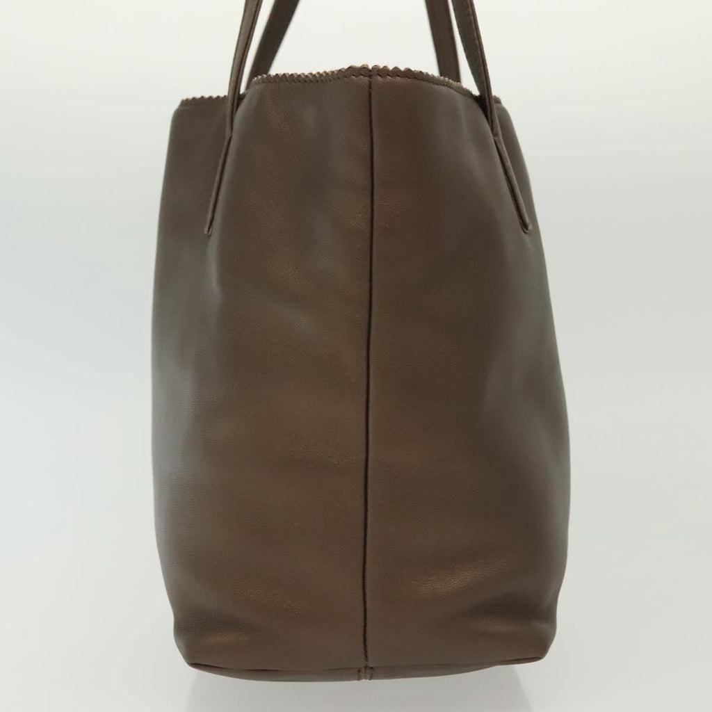 Loewe Anagram Handbag Leather Brown Leather Handbag (Authentic  )