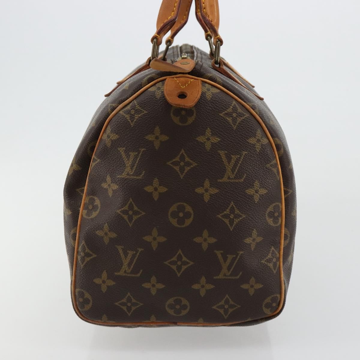 Louis Vuitton Speedy Handbag Monogram Canvas Brown Canvas Handbag ( )