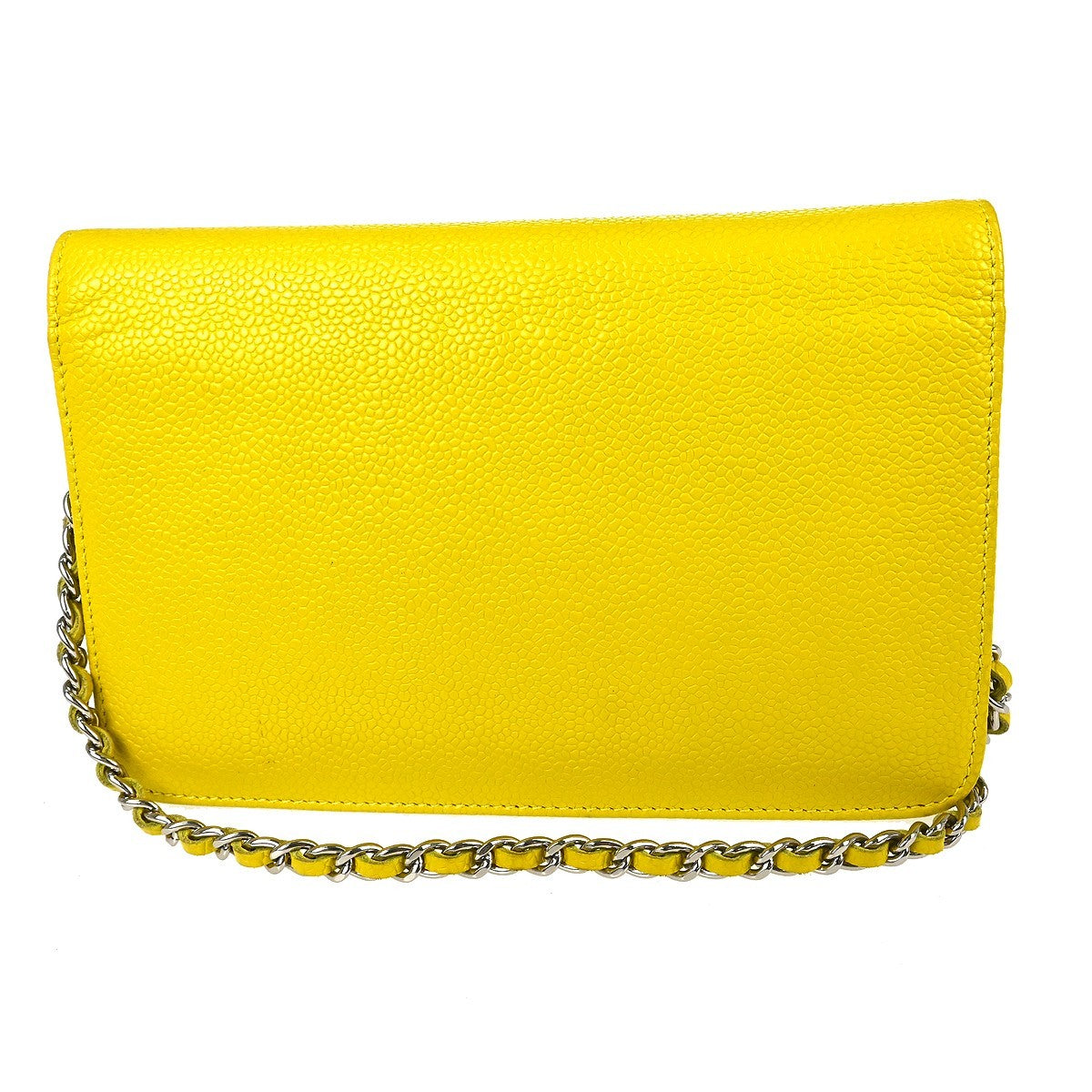Chanel Wallet On Chain Caviar Yellow Calfskin Handbag ( )