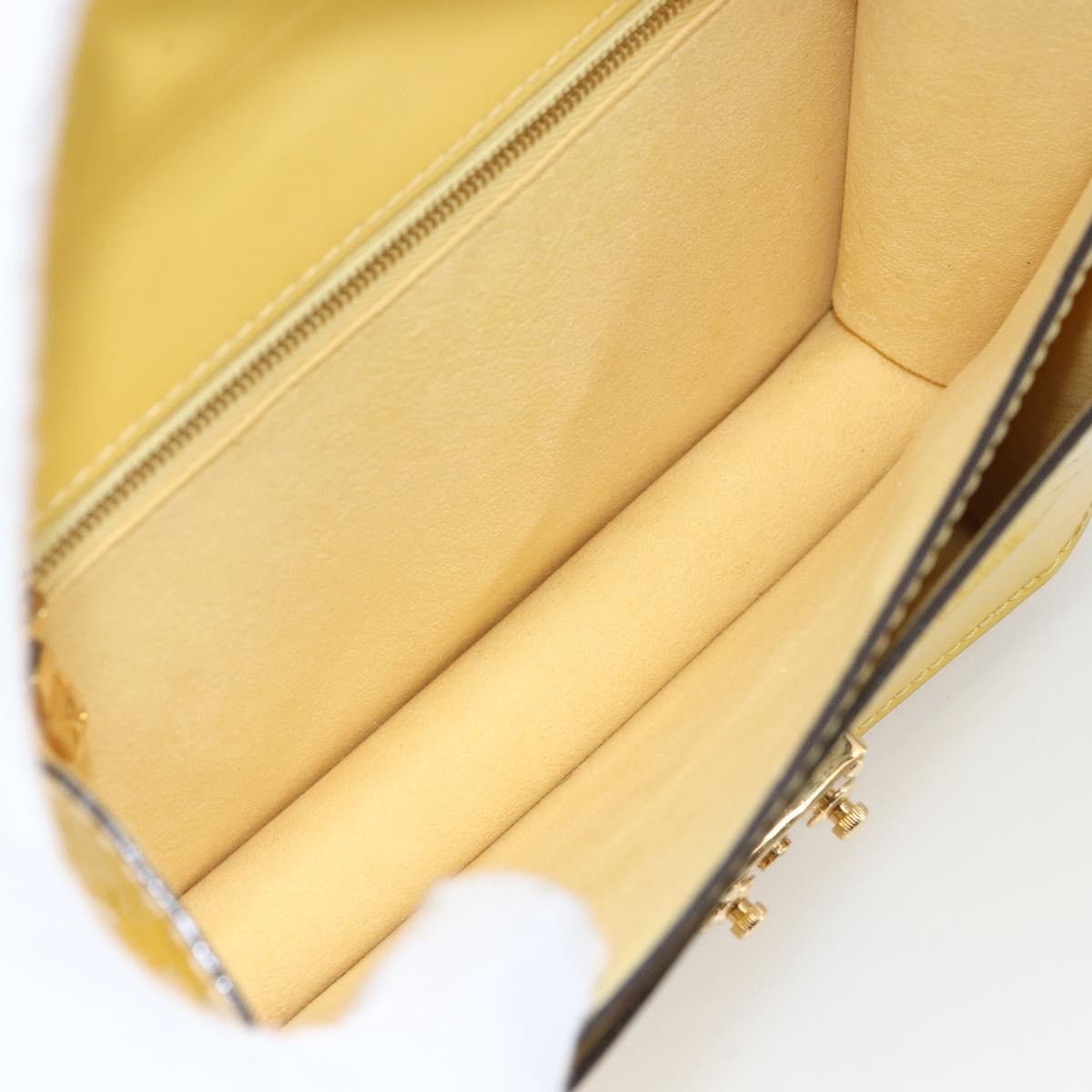 Louis Vuitton Monceau Handbag Vernis Yellow Patent_Leather Handbag (Authentic  )