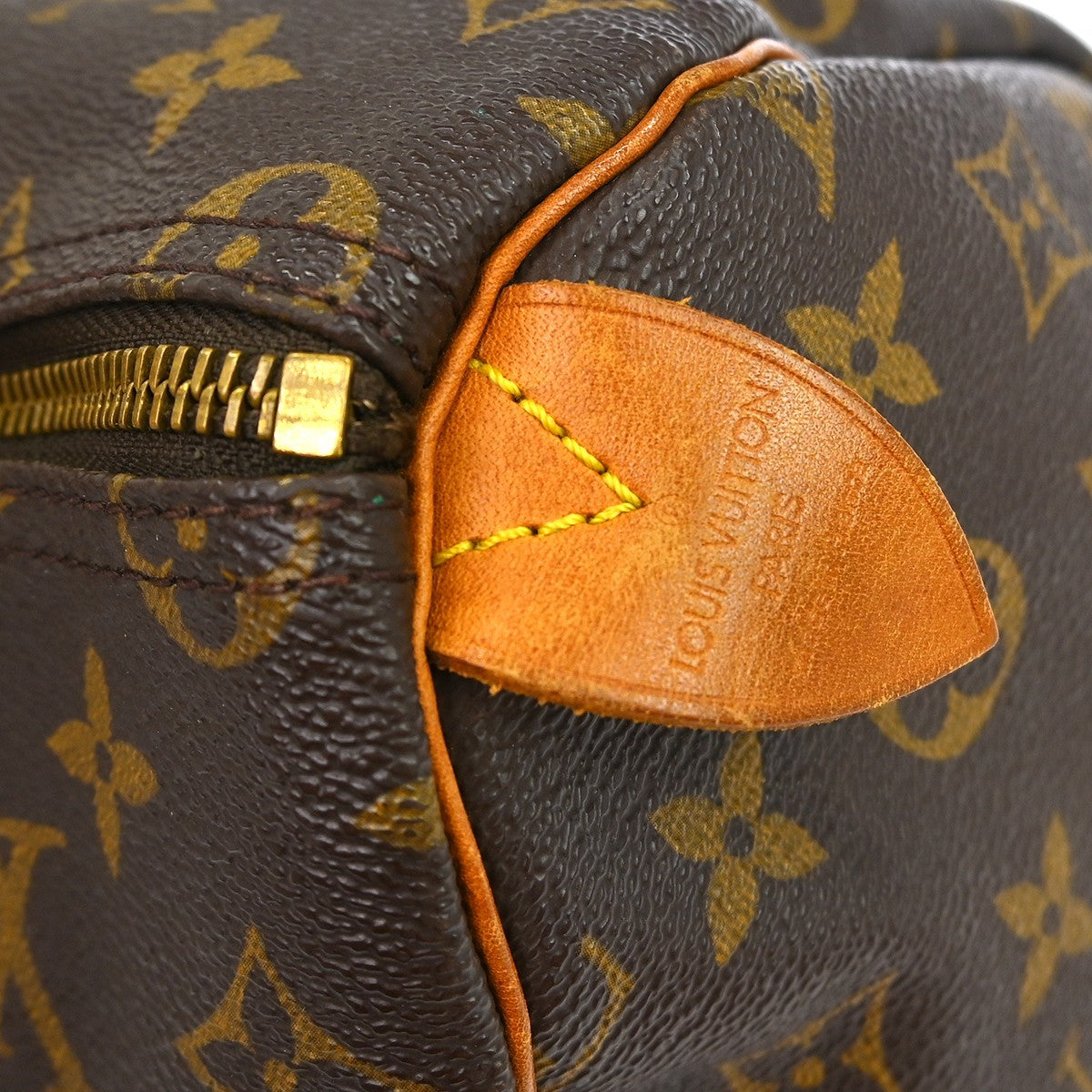 Louis Vuitton Speedy Handbag Monogram Canvas Brown Canvas Handbag ( )