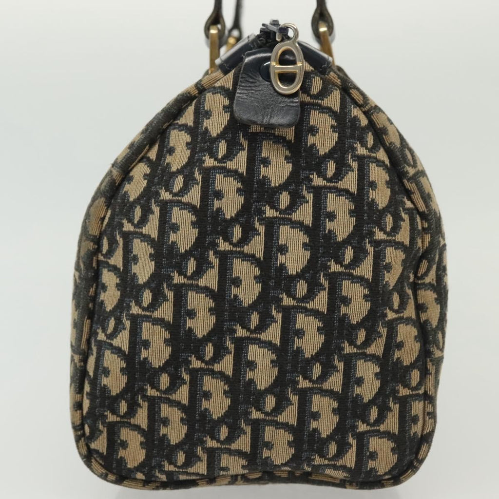 Christian Dior Vintage Trotter Boston Bag Diorissimo Canvas Navy Canvas Bag (Authentic  )