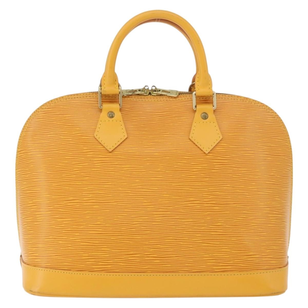 Louis Vuitton Alma Handbag Epi Leather Yellow Leather Handbag ( )