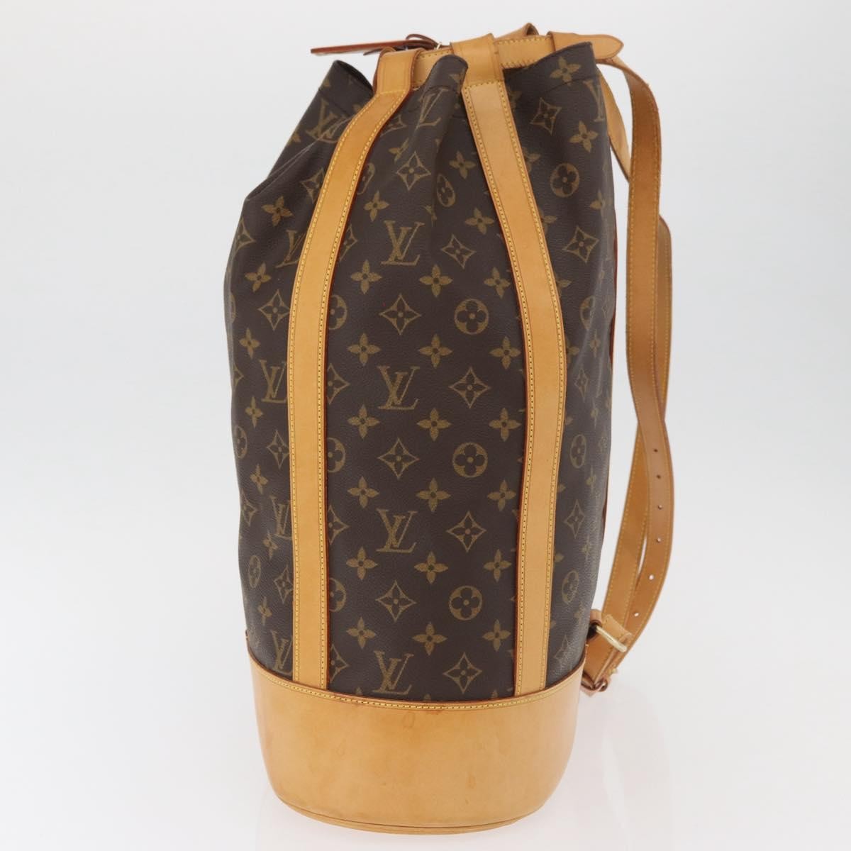 Louis Vuitton Randonnee Backpack Monogram Canvas Brown Canvas Backpack Bag ( )