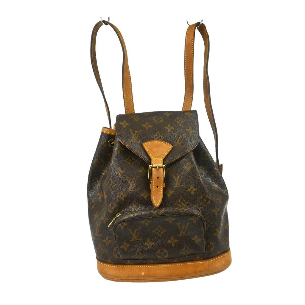 Louis Vuitton Vintage Montsouris Backpack Monogram Canvas Brown Canvas Backpack Bag ( )