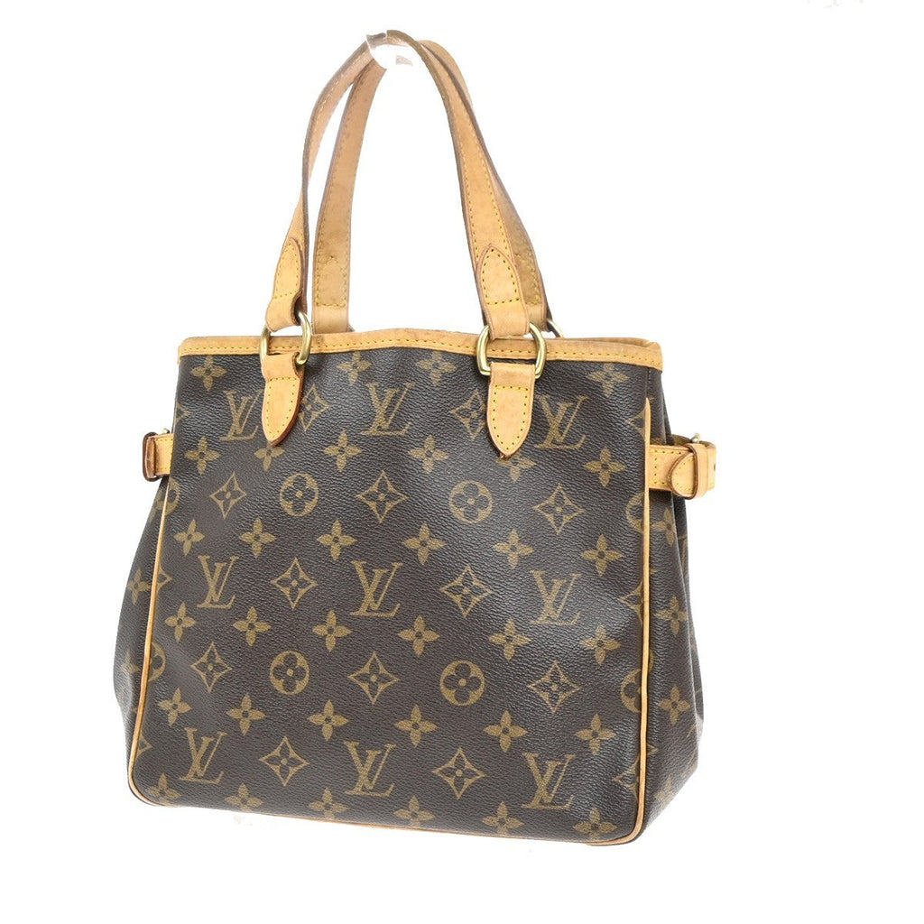 Louis Vuitton Batignolles Handbag Monogram Canvas Brown Leather Handbag (Authentic  )