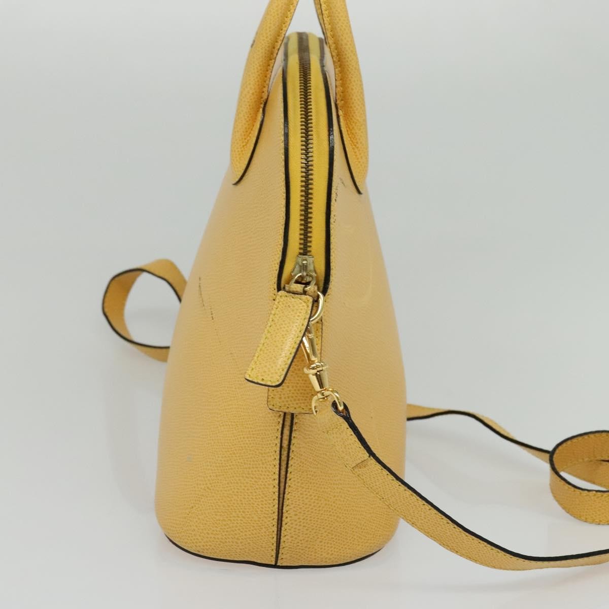 Celine Handbag Leather Yellow Leather Handbag (Authentic  )