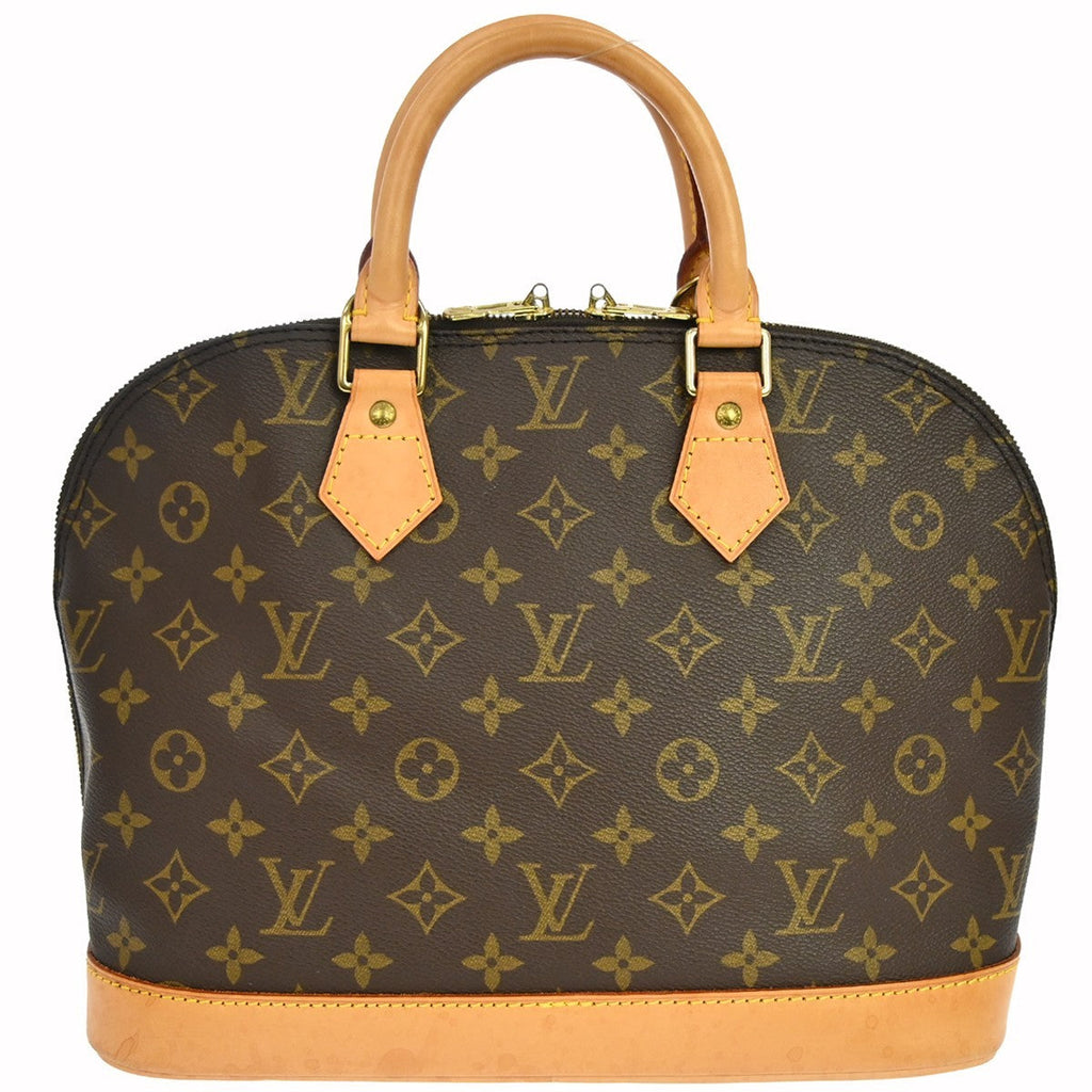 Louis Vuitton Alma Handbag Monogram Canvas Brown Canvas Handbag ( )