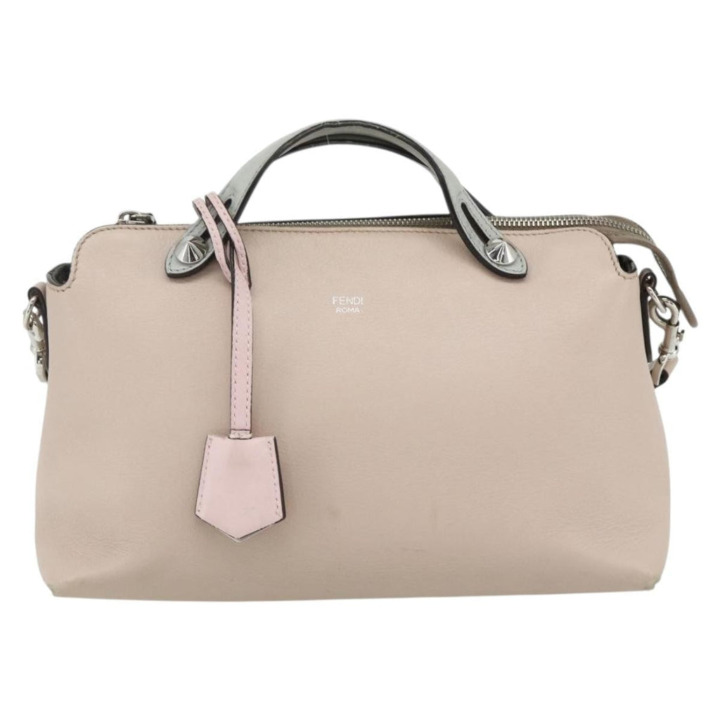 Fendi By The Way Satchel Leather Beige Leather Handbag ( )
