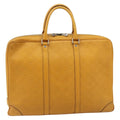 Louis Vuitton Porte-Documents Voyage Briefcase Damier Infini Leather Yellow Leather Briefcase Bag (Authentic  )