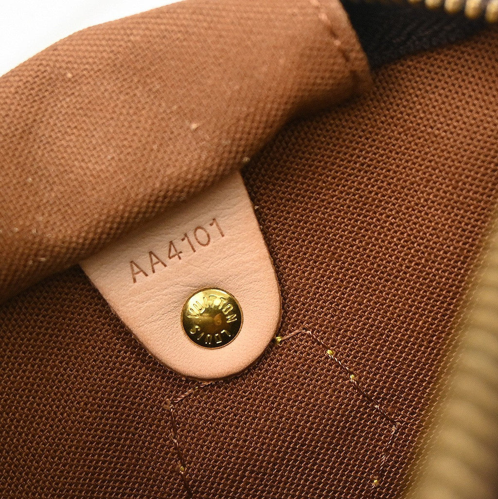 Louis Vuitton Speedy Handbag Monogram Canvas Brown Canvas Handbag ( )