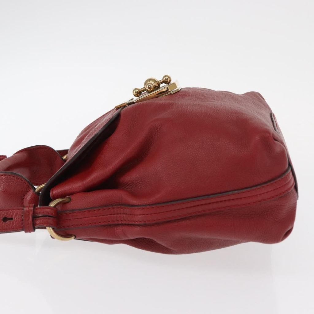Chloe Elsie Convertible Satchel Leather Red Leather Handbag (Authentic  )