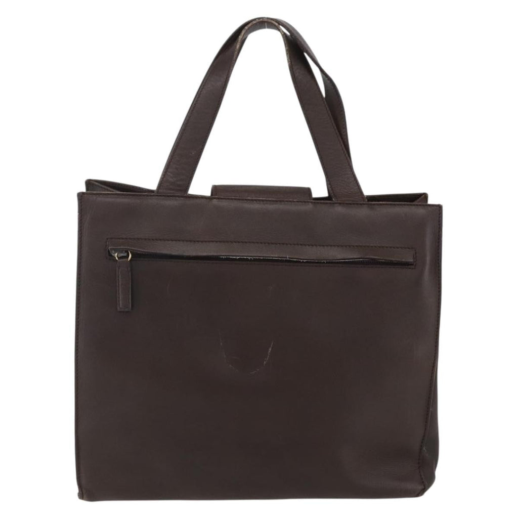 Gucci Vintage Handbag Leather Brown Leather Handbag (Authentic  )