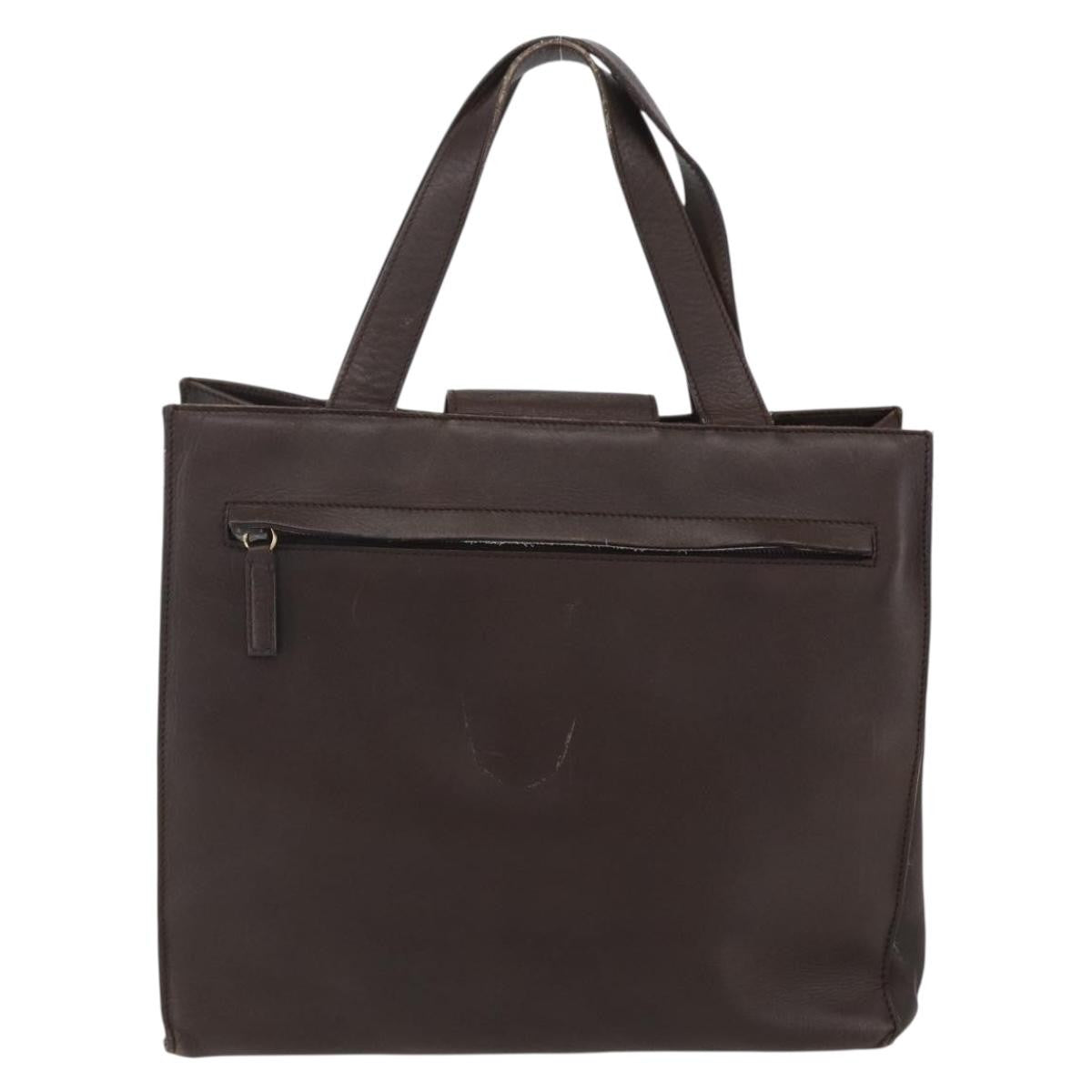 Gucci Vintage Handbag Leather Brown Leather Handbag (Authentic  )