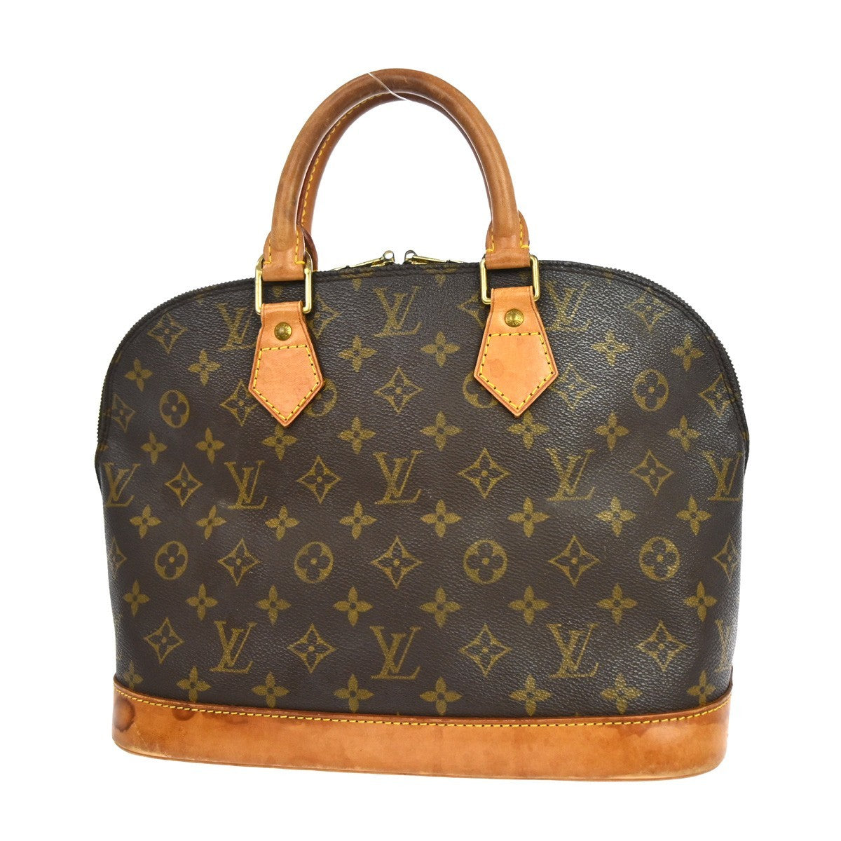 Louis Vuitton Alma Handbag Monogram Canvas Brown Canvas Handbag ( )